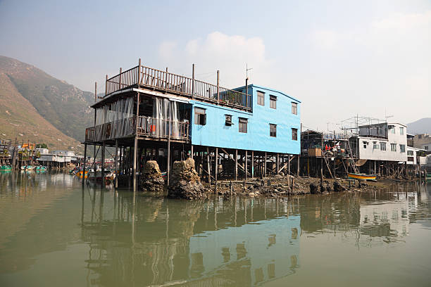 Stilt house in Chinese fishing village Tai O, Lantau Island Hong Kong
